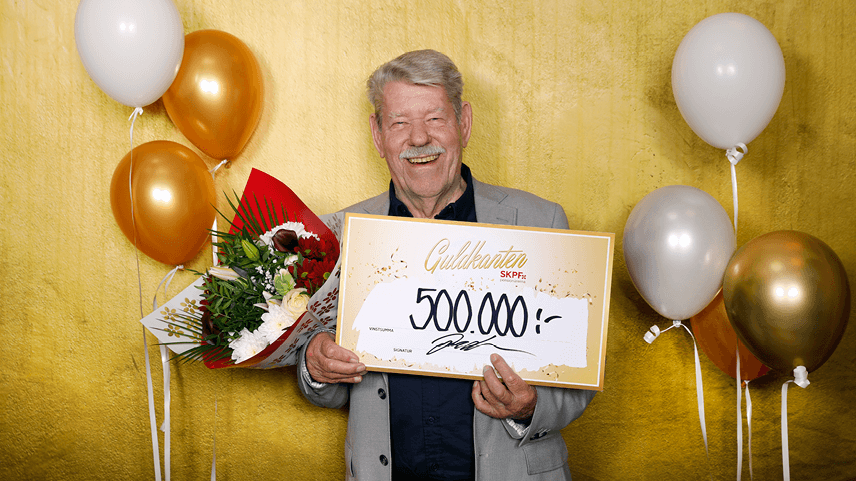 Guldregn i Guldkanten! Rolf skrapade fram en halv miljon kronor. 